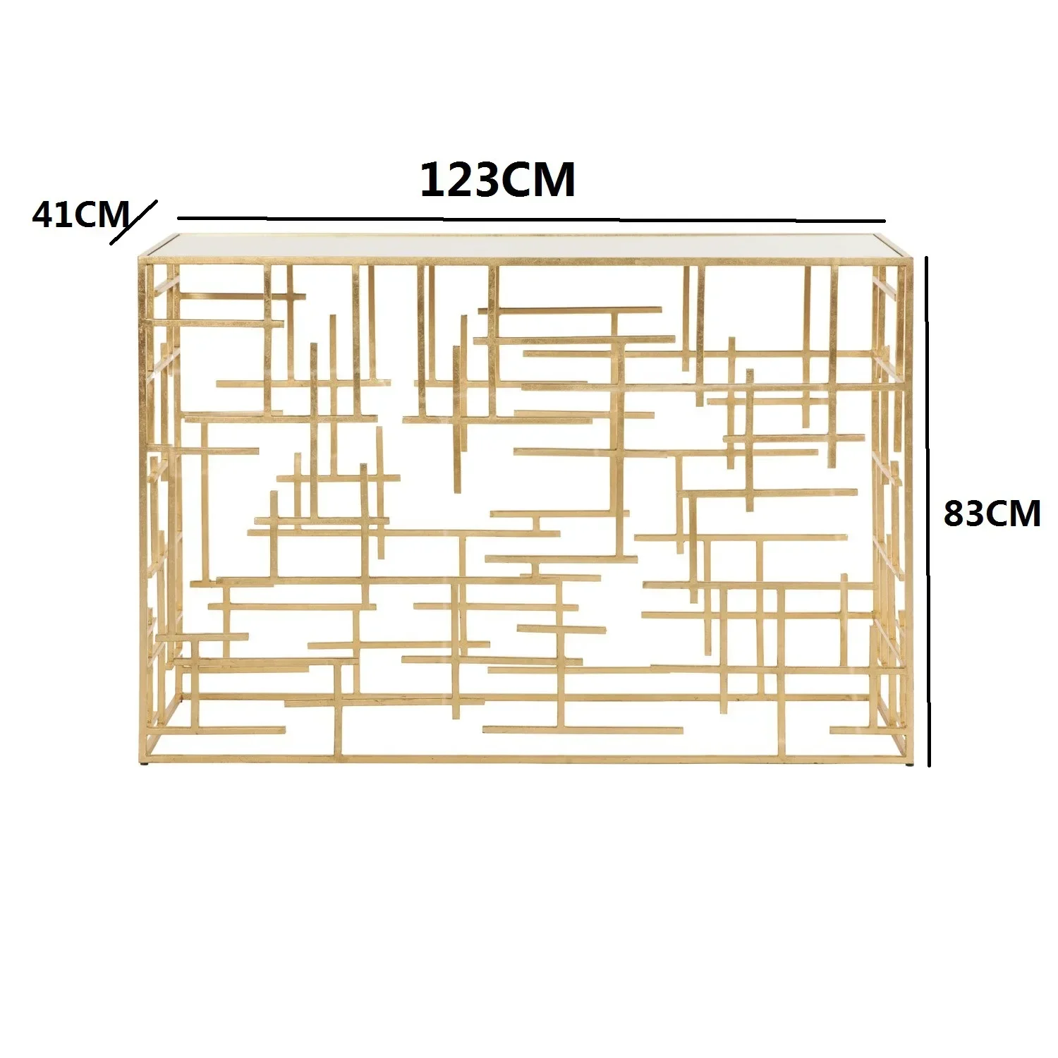 American light luxury wrought iron gold foil/silver foil coffee table