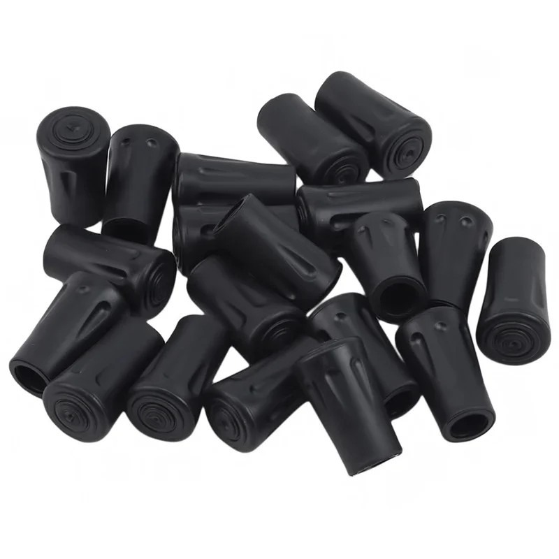 10/20Pcs Trekking Pole Nordic Spazierstock Cane Klettern Ersatz Alpenstock Outdoor Camp Wanderung Schutz Kappe Spitze Gummi material – Detail 2