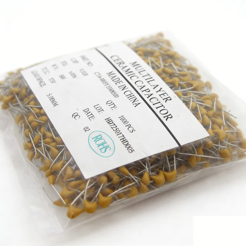 3000pcs 0.1uF 100NF 50V 104 Multilayer Monolithic Ceramic Capacitor NEW in stock D