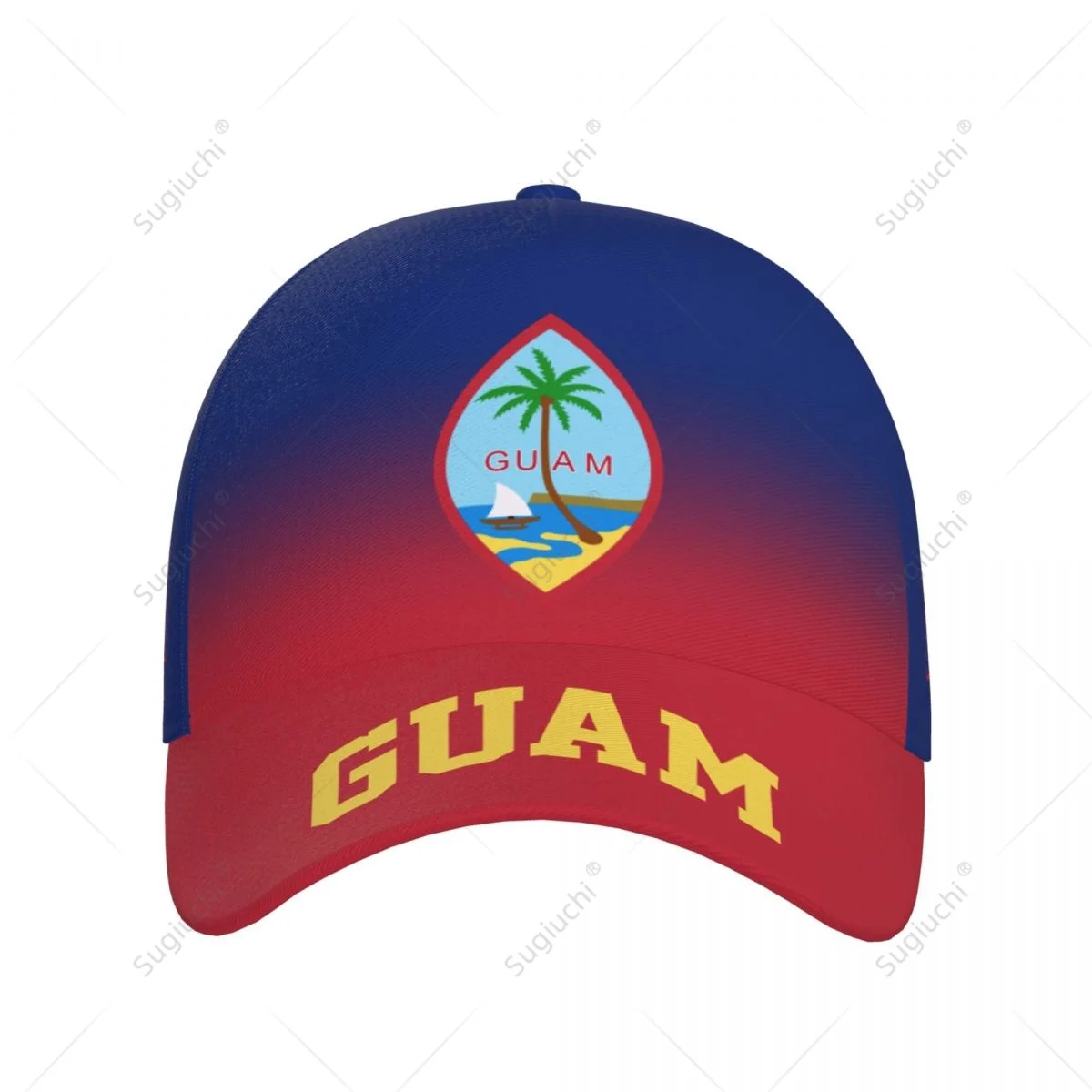 Unisex Baseball Cap Hat Guam Flag Gradient Color 3D Printing for Tennis Outdoor Bike Bicycle Golf Baseball Sports Fans