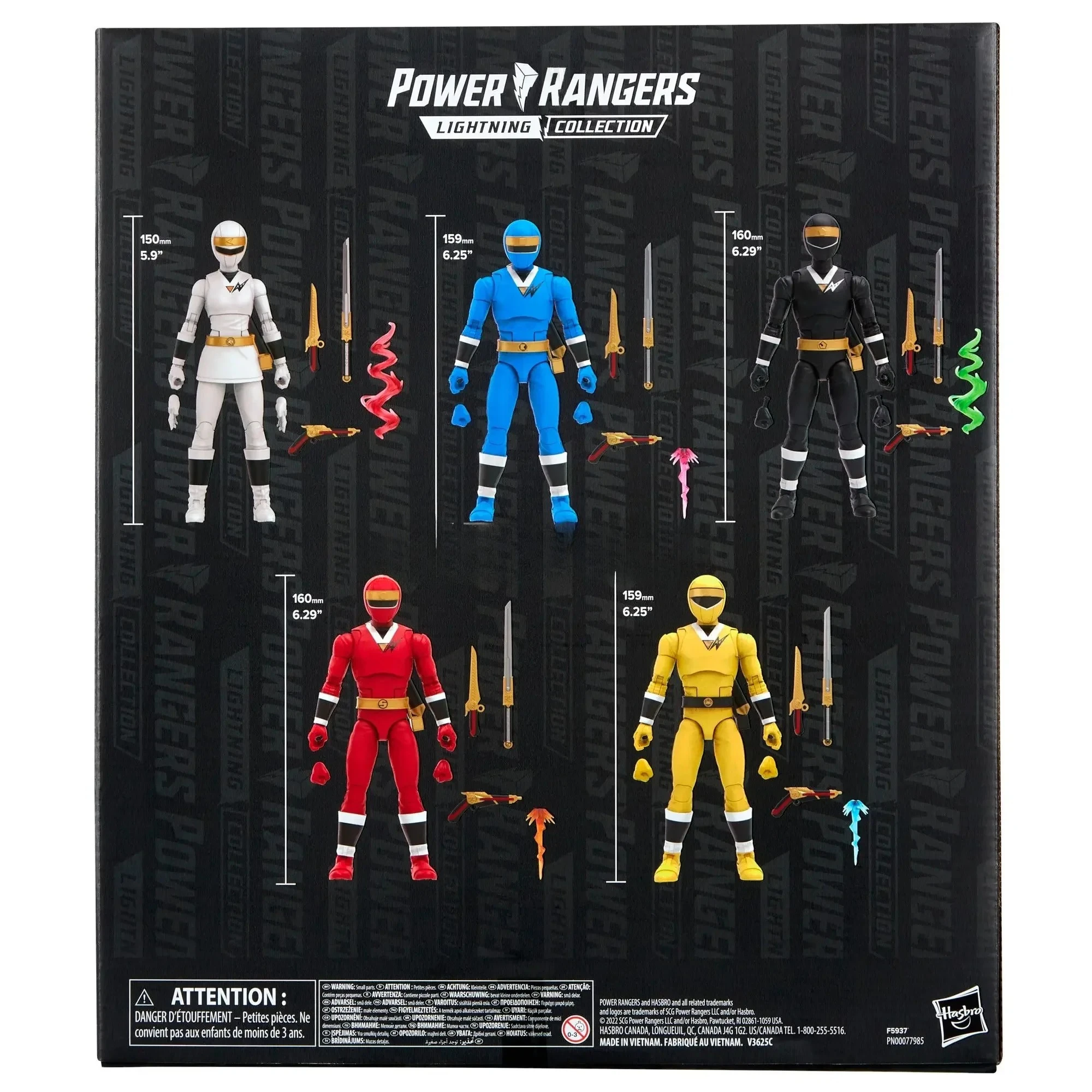 Hasbro Power Rangers Lightning Collection 5-Pack Alien Rangers 6 นิ้วAction Figure 15 อุปกรณ์เสริม 5 Blast Effectsของขวัญf5937