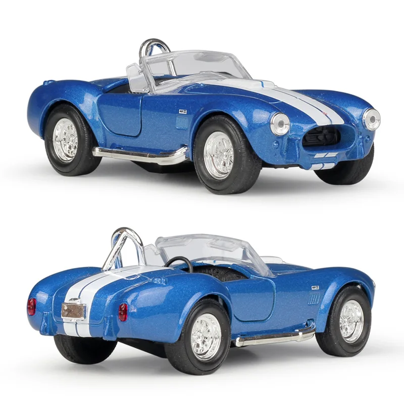 1/36 Ford Shelby Cobra 427 S/C Retro Model samochodu zabawkowego WELLY Diecast Vehicle Miniature Pull Back Klasyczny prezent dla dzieci