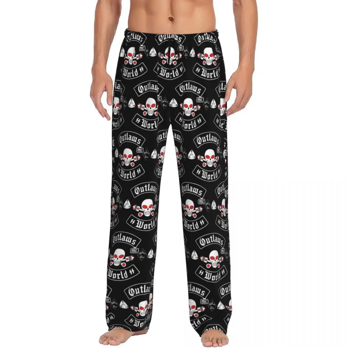 

Пользовательские пижамные штаны Outlaws Mc Support, мужская одежда для сна, штаны для сна с карманами