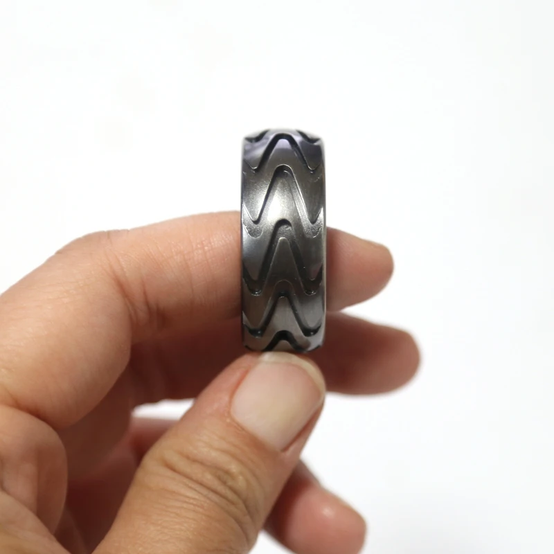 Fidget Ring Ratchet Wheel Fidget Slider Adult EDC Metal Fidget Toys ADHD Hand Spinner Stress Relief Toys Office Toy Adult Gift