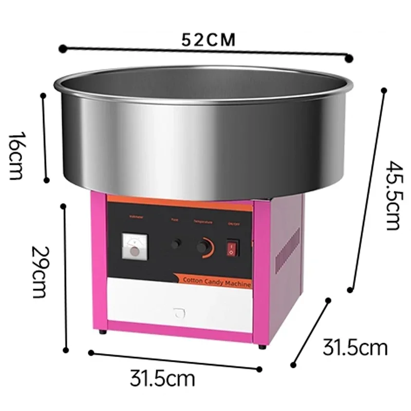 Electric Cotton Candy Machine Commercial-Grade Fully Automatic Artistic Pull-Style Cotton Candy Maker for Street Vendors