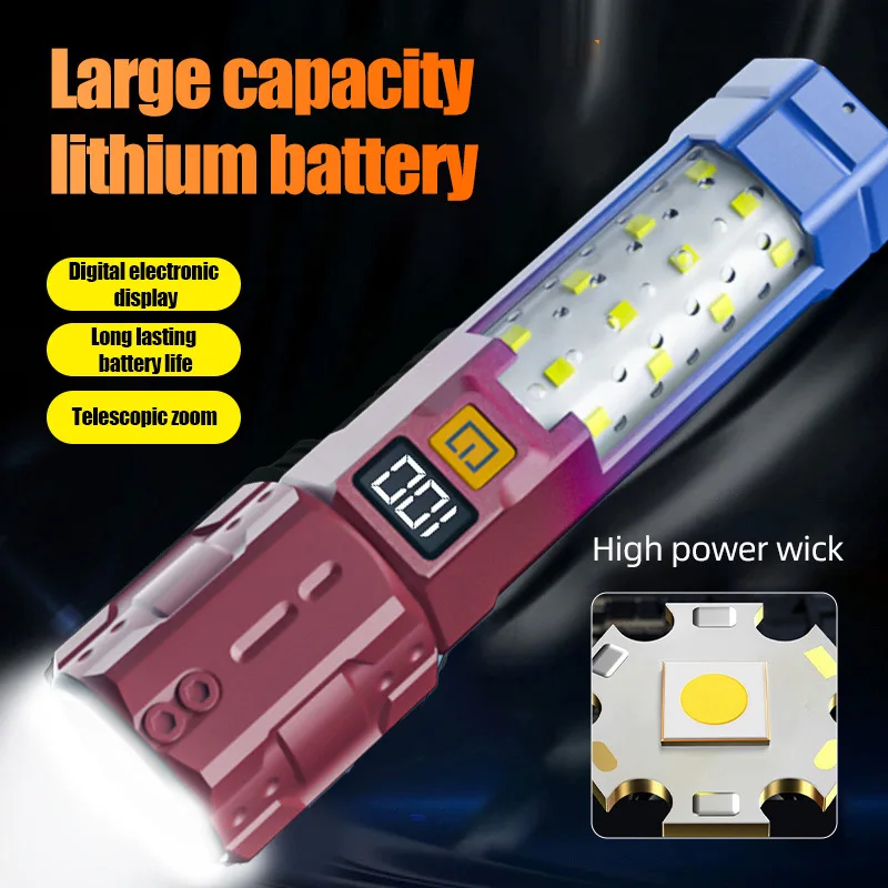 

Многофункциональная светодиодная лампа высокой интенсивности с масштабированием, 5 Вт, 1200 мАч, перезаряжаемая, телескопическая фокусировка, IP44, водонепроницаемая для улицы