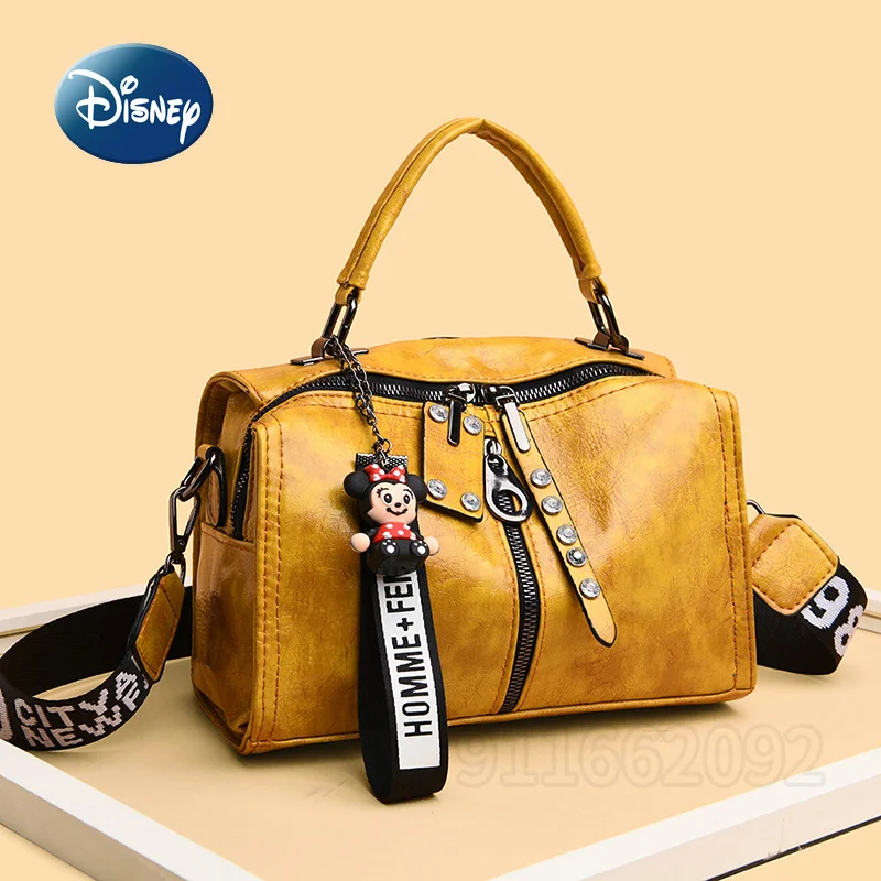 Disney Minnie New Women's Backpack Luxury Brand Diamond Embedding Women's Diagonal Shoulder Bag Cartoon Fashion Women's Handbag