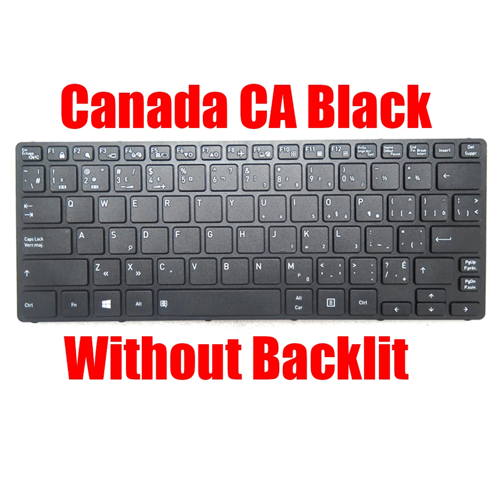 IT GR CA For Dynabook For Tecra A40-G Laptop Keyboard Italy Germany Canada Black