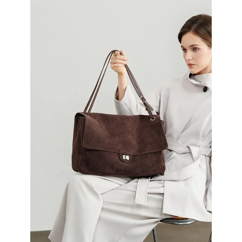 Women's Luxury Leather Handbag Large Capacity Soft Wear-Resistant Trendy Travel Bag High-End Texture Simple Design