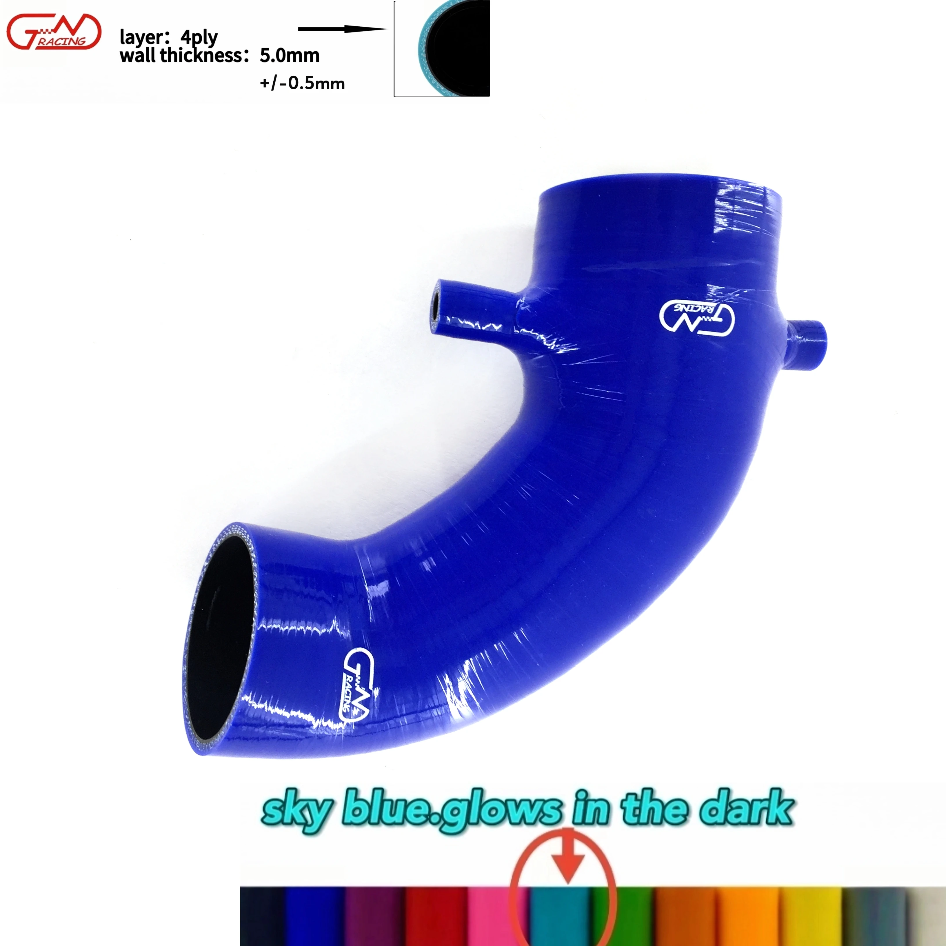 For 2001-2005 Honda Civic EP3 Type-R 2.0 K20A2 DC5 Manual For RHD Air Intake Hose Silicone Tube 2002 2003 2004 1PC 12 Colors