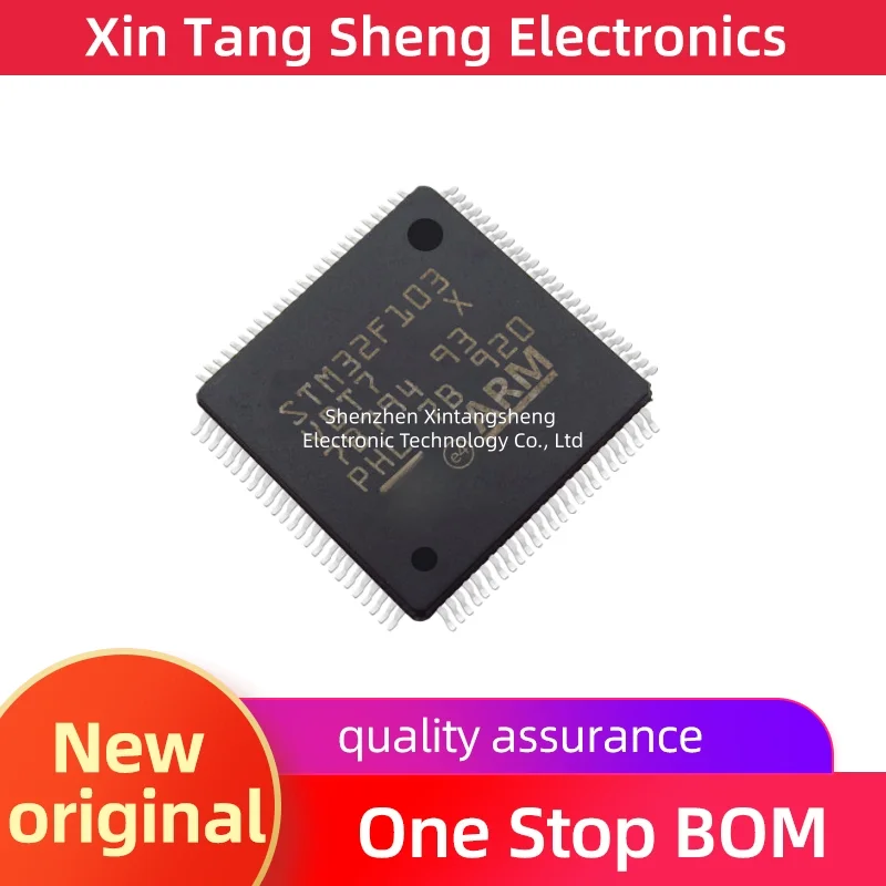 Brand new original STM32F103VBT7, packaged in LQFP-100, 32-bit microcontroller, single-chip microcomputer chip