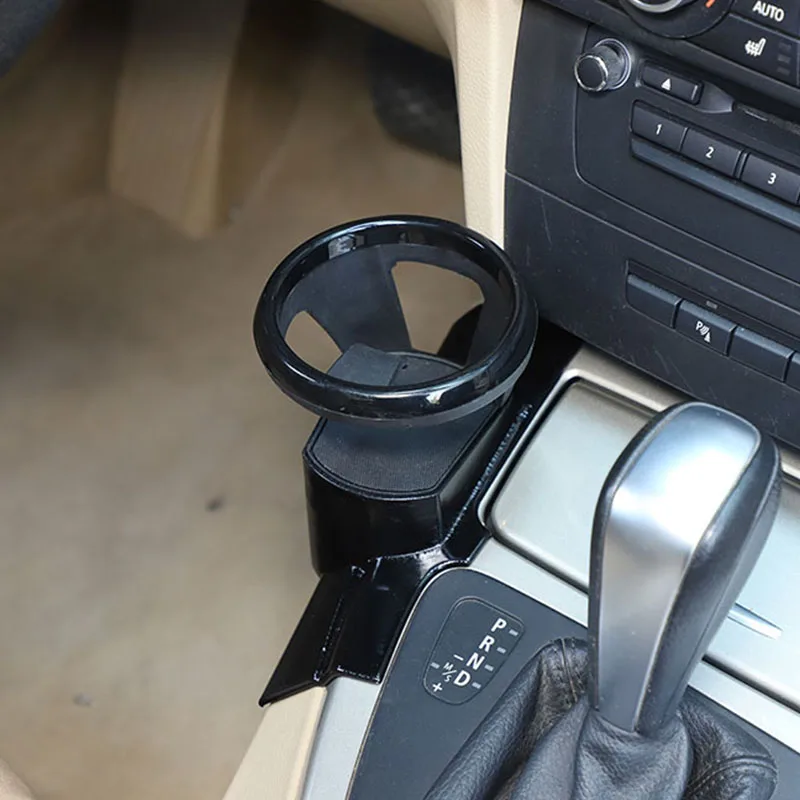 

Carbon Steel Black Car Center Console Side Drinks Cup Holder Interior Car Accessories For BMW 3 Series E90 E92 E93 2005-2012