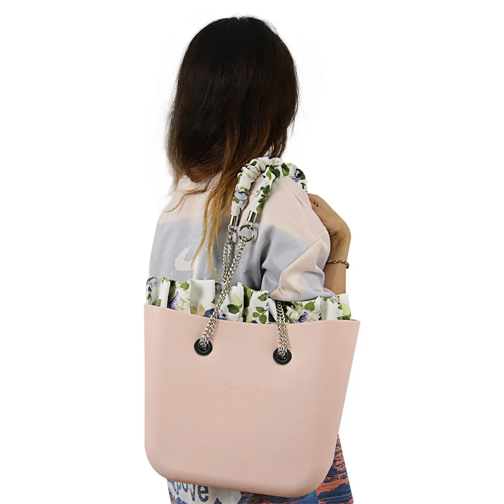 Bolsa de corrente dupla com parafusos pretos, cinto plissado babado, O Bag, bolsas de ombro para mulheres, menina, prata, longa, nova, inverno, outono, 1 par