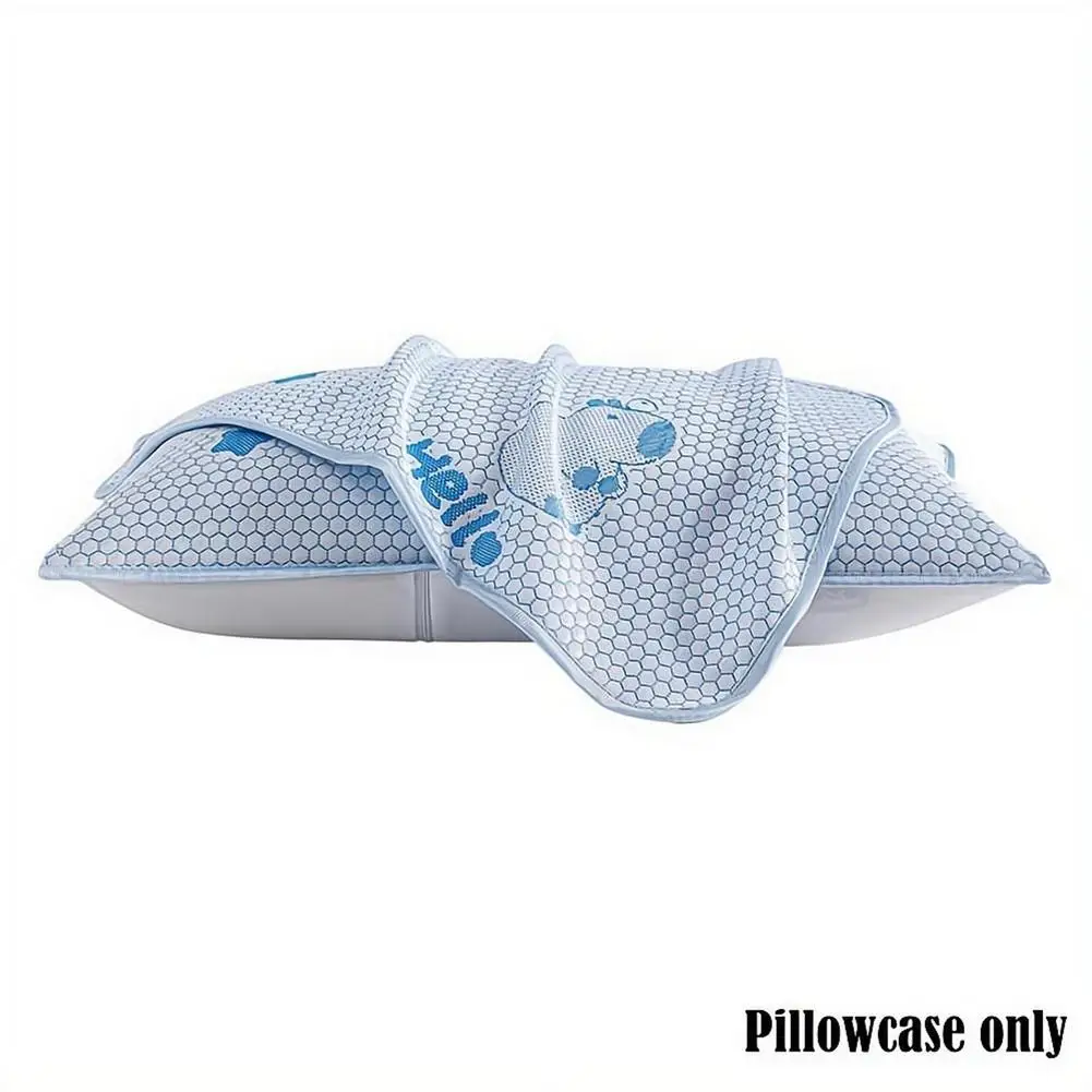 Summer Coolness Ice Silk Pillow Cover Ice Bean Bean Pillowcase Set Breathable Cool Bedding Home Use Protection