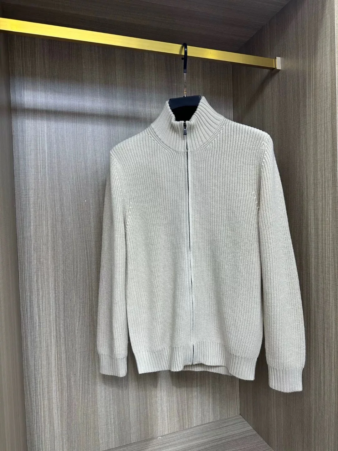 سترة صوفية بسحاب كامل للرجال من Italian Sle، معطف صوفي بلون نقي، تصميم بسيط، ملابس محبوكة للخريف والشتاء للتنقل...