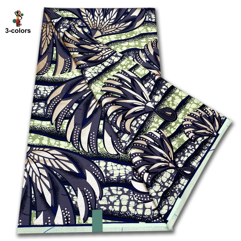 Premium Super Soft Royal Satin Prints Fabric African Wax Fabric 100% Cotton High Quality 6 Yards Nigeria Ankara Fabric view 4