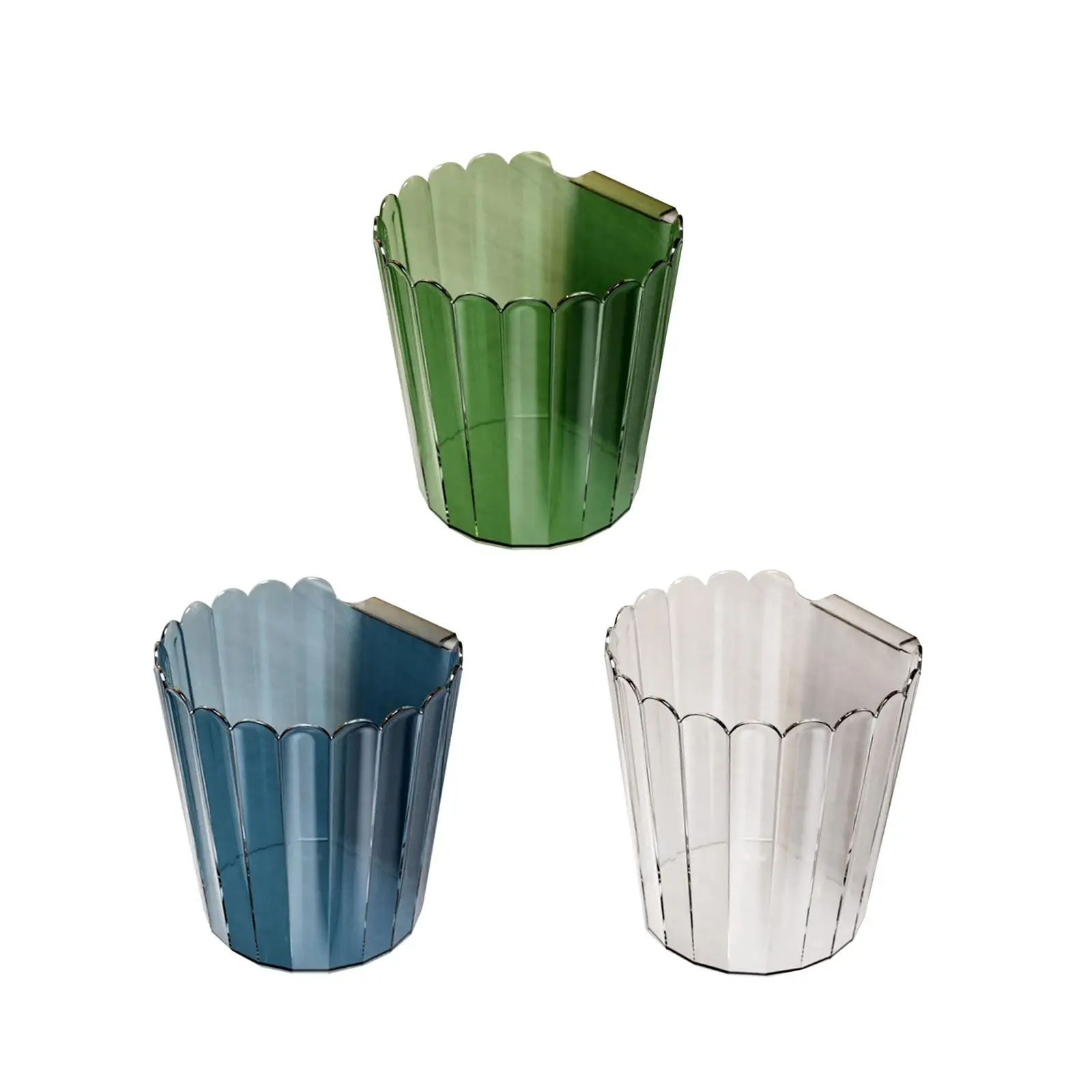 Hanging Trash Can for Kitchen Cabinet Door with Lid Wall Mounted Small Under Sink Garbage Bin PET Waste Basket for Bathroom RV
