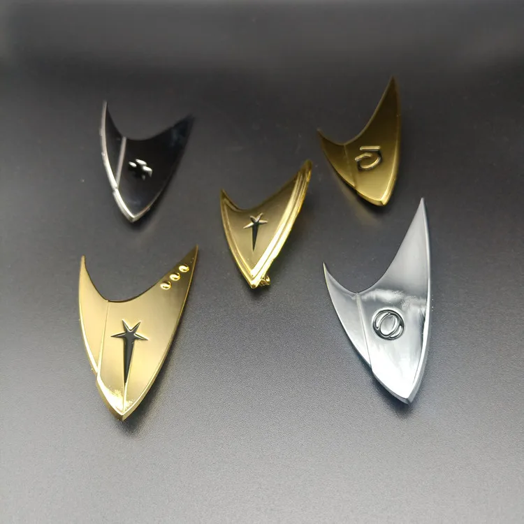 Movie Star Trek Quark Spock Tuvok Badge Cosplay Props Starship Alloy Brooch Pin Party Halloween Accessories Crafts Gifts