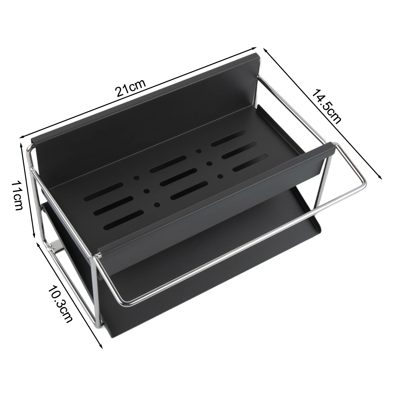 Space Saving Sponge Holder for the Sink Robust Stainless Steel Construction with Effective Water Disposal Feature
