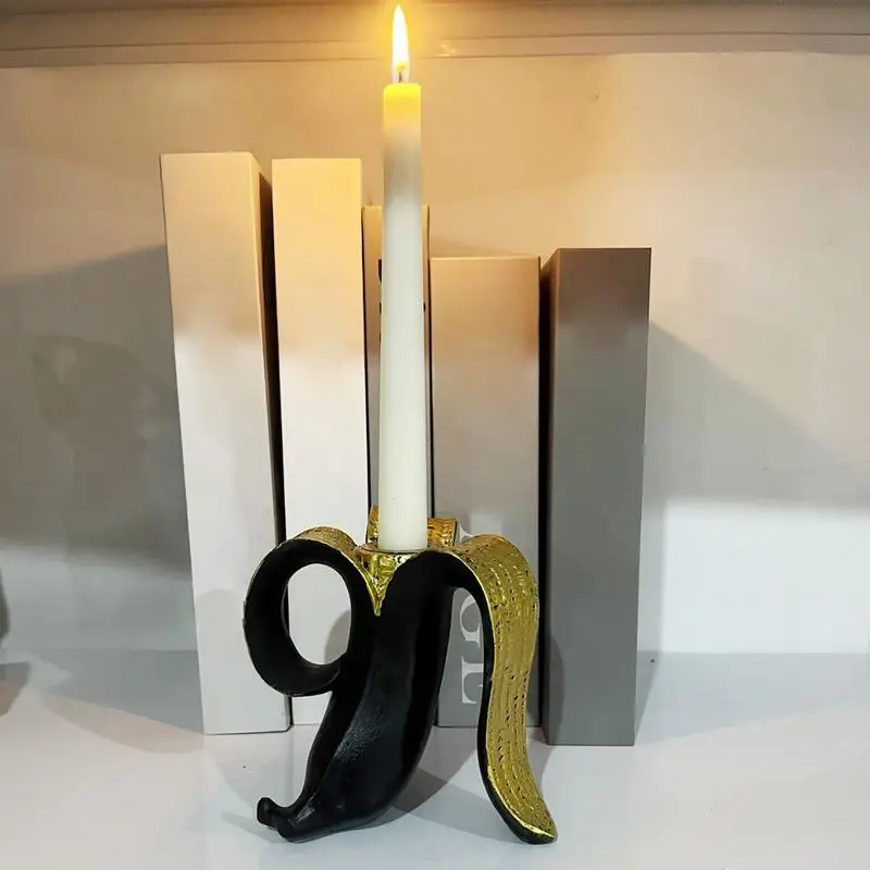 

Banana Candle Holder Funny Banana Peel Pillar Candle Decor Banana Peel Design Funny Candlestick Modern Funny Candles Sticks For