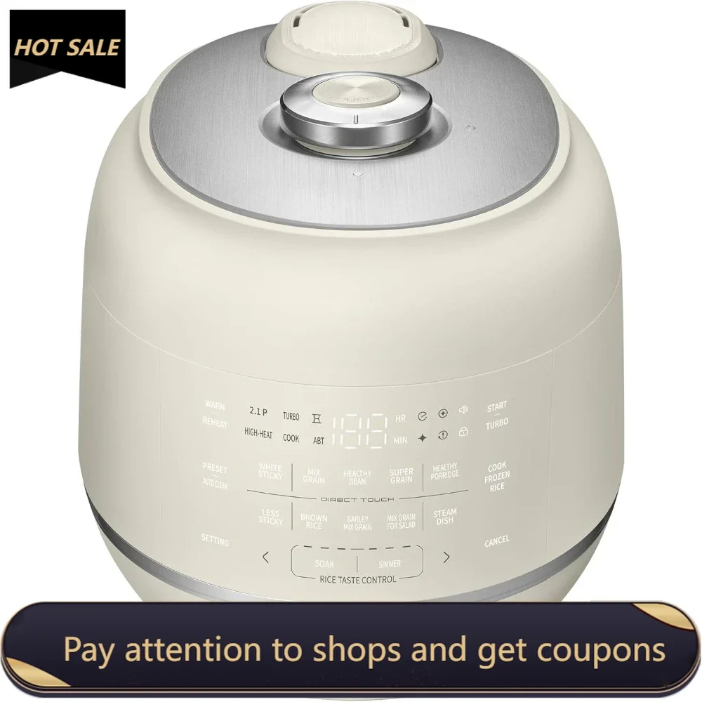 

2.1 Ultra High-Pressure Induction Heating Rice Cooker 6 Cup (Uncooked）Full Stainless Power Lock System， Auto Steam Clean，Ivory