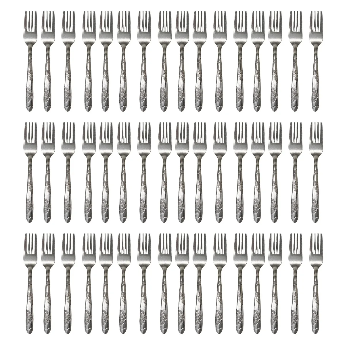 Game 48 Dessert Forks in Metal Talher For Kitchen