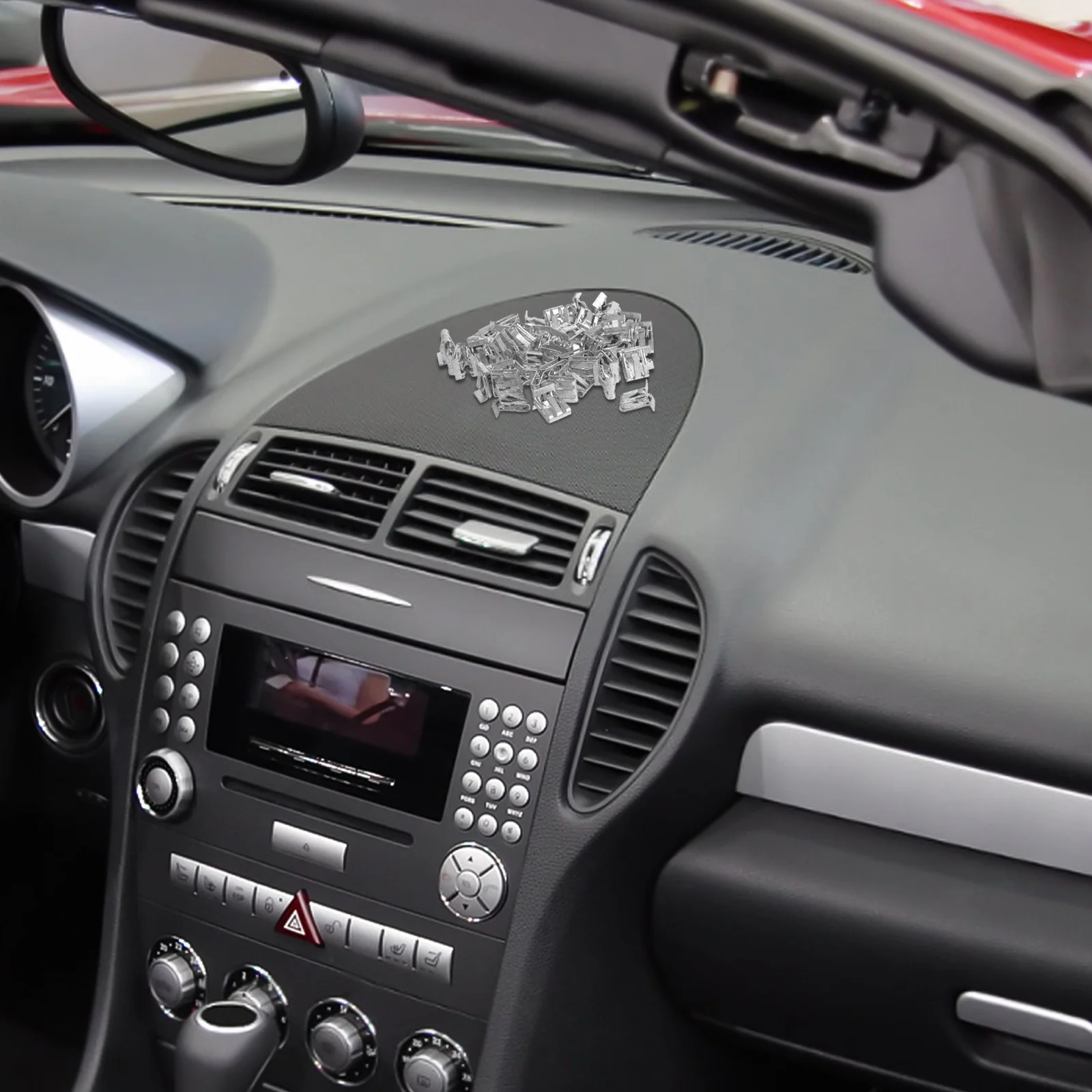 

50Pcs Car Interior Trim Clips Carbon Steel Fastener Kit for Dashboard Doors Panel Easy Install Reliable Hold Car Clip Automotive