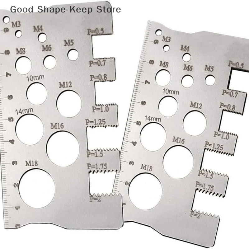 Screw Thread Pitch Gauge Ruler, Measuring Tool, Bolt Nut Metric, Machining Threads, Screw Cutting Gauge, Angle Model Measuring