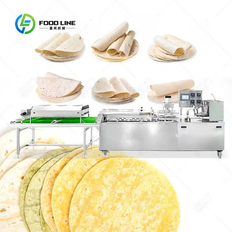 Customized Industrial Fully Automatic Mexico Tortilla Making Machine Roti Burrito Tortilla Maker Food Grade Processing Equipment