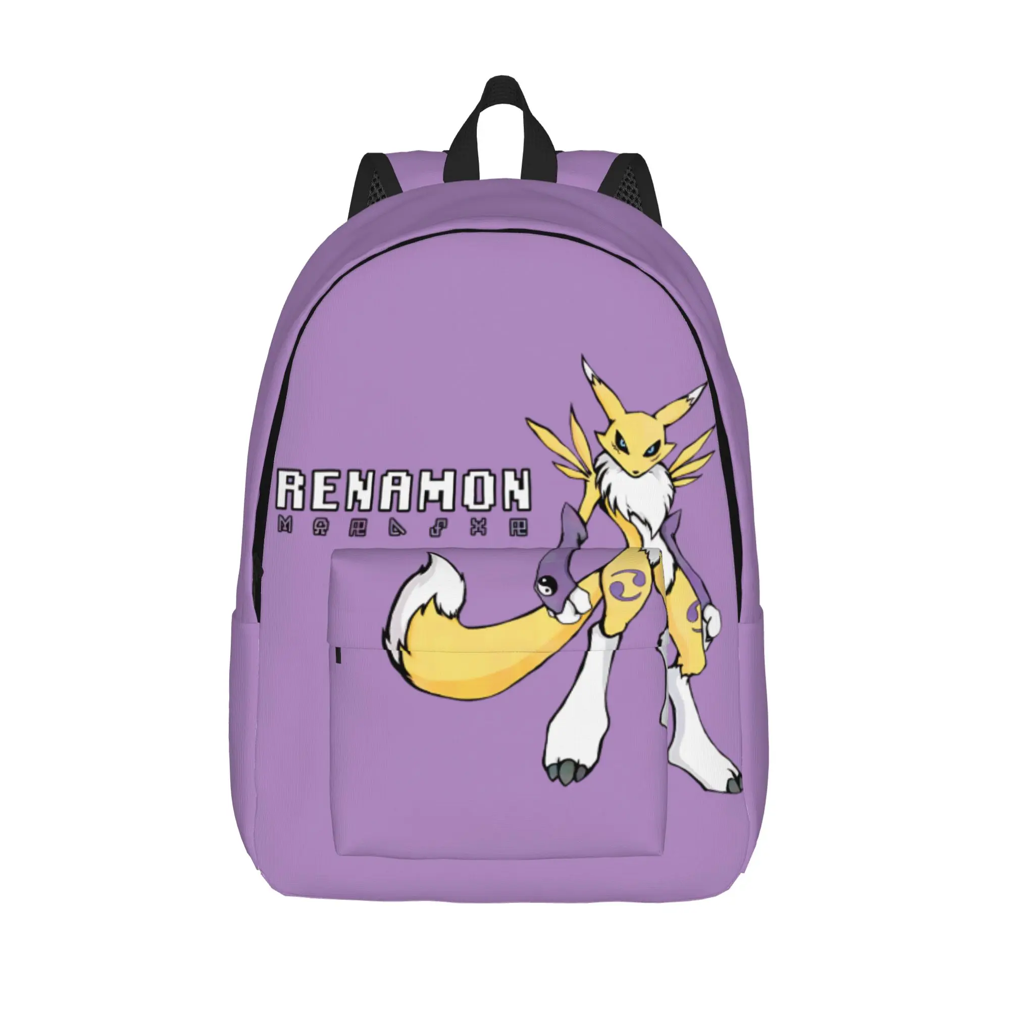 

Digital Monster Digimon Renamon Backpack for Men Women Cool Hiking Travel Daypack Laptop Computer Canvas Bags Sports