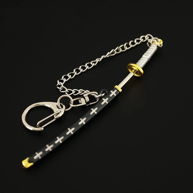 20 Styles Anime Keychain Roronoa Zoro Swords For Men Metal Weapon Model 9cm Scabbard Sabre Snow Knife Key Chain Katana Toy