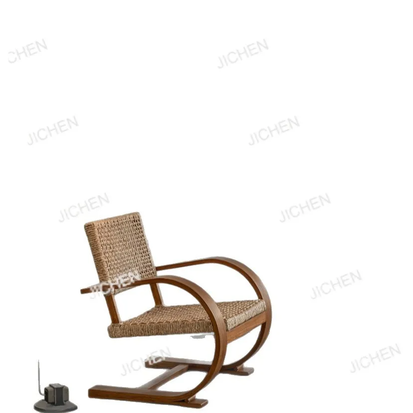 

Средневековая реплика \ Французский ретро средневековый гостиная из массива соломы, дизайнерский повседневный диван-кресло