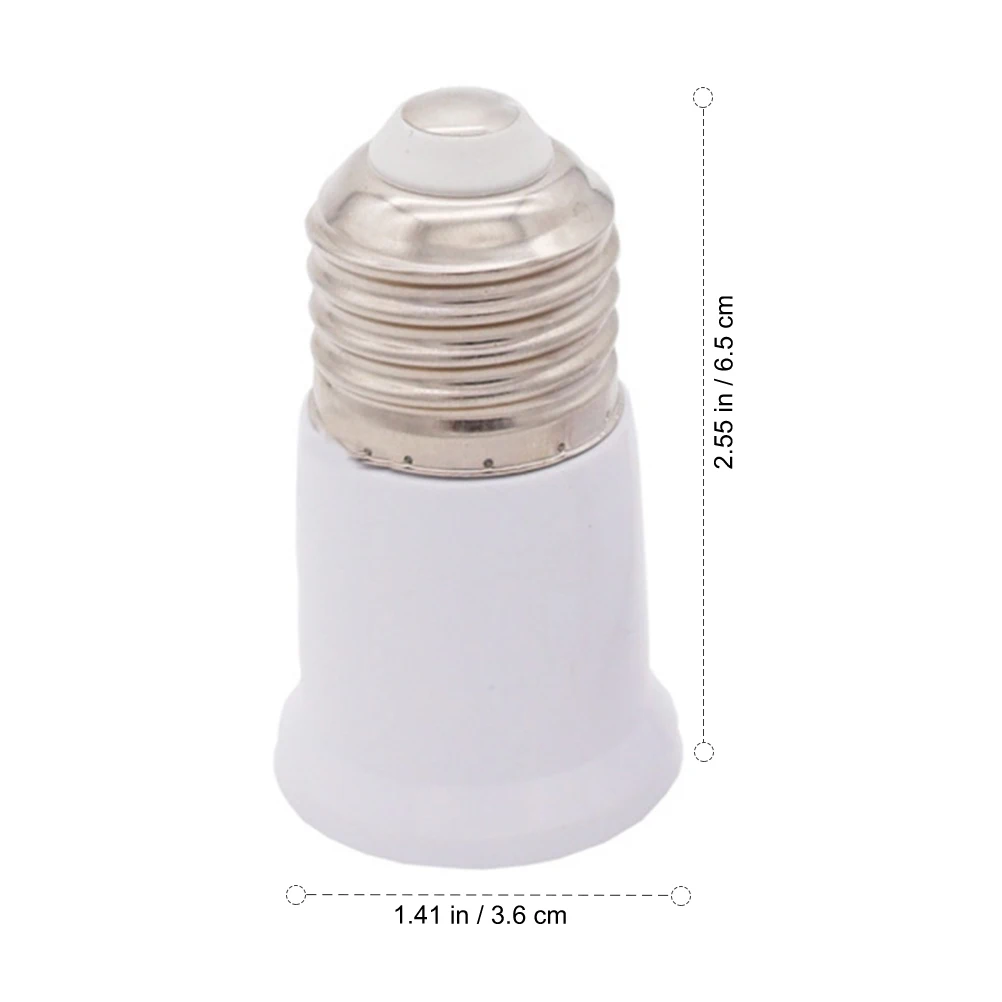 

10pcs E27 Bulb Socket Extender White Lengthen Adapter 65mm Light Fitting Extension Practical Reliable Efficient Lighting