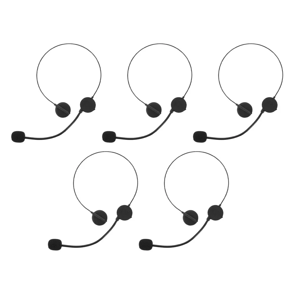 

5 шт., гарнитура с поддельным микрофоном в стиле рок-звезды, опора, легкий аксессуар для косплея, имитация наушников для выступления на сцене