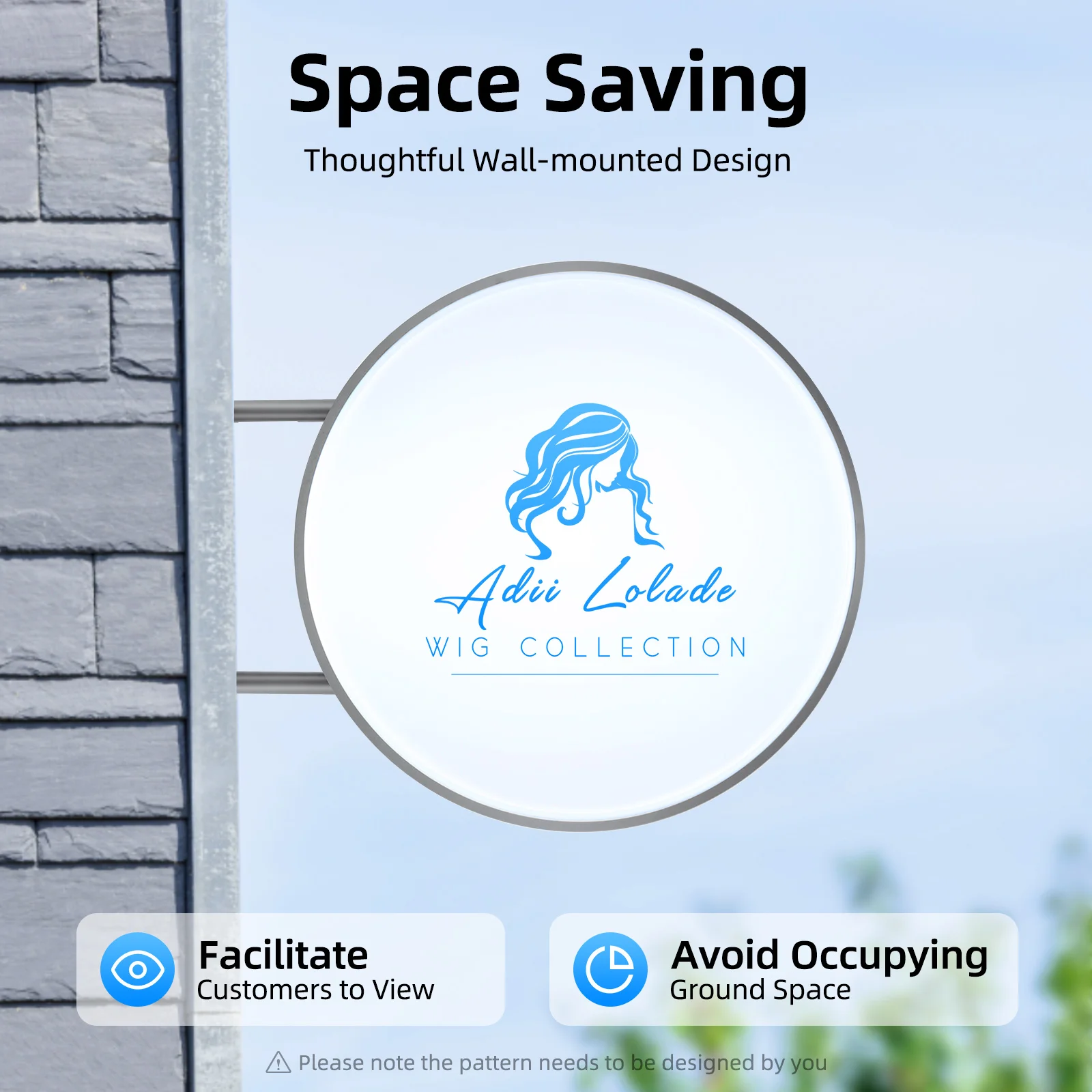 

24in LED Light Box Double Sided Round Light Box, Waterproof Advertising Projecting Sign, Advertising Light Box for Retail Store