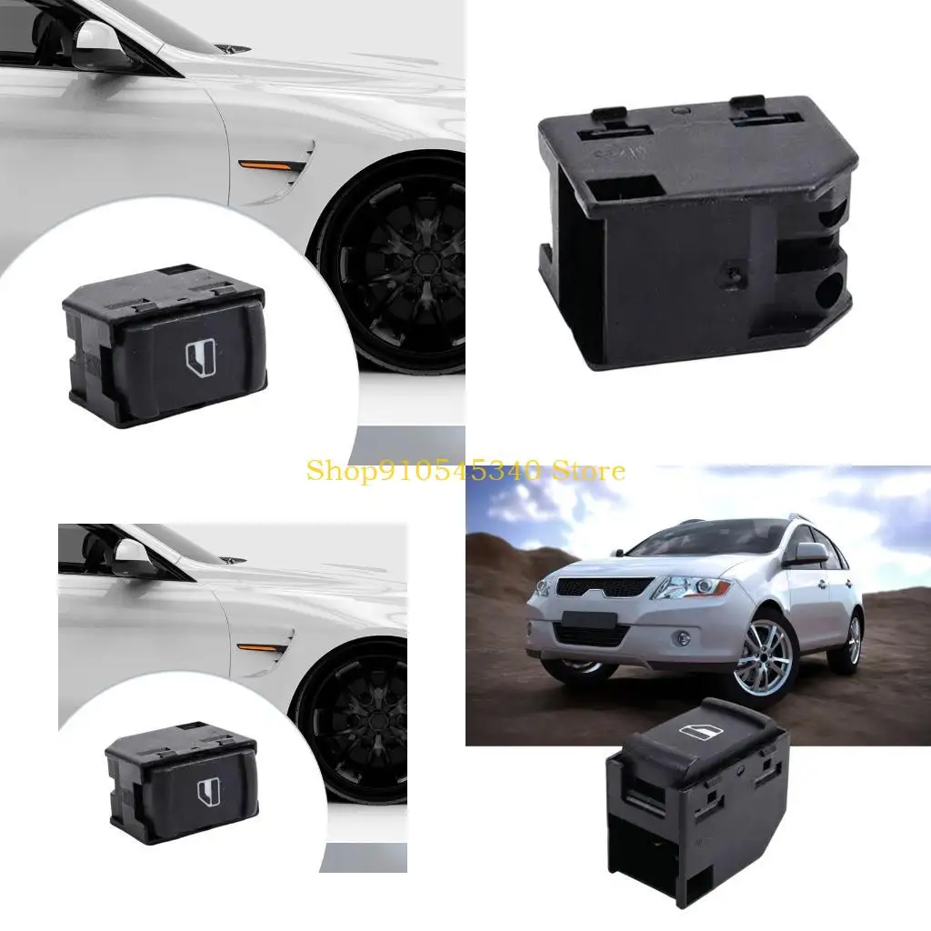 U2JA Vehicle Window Maintenance Button with Press-Operated Electric Control, Black ABS Housing Component Suited to Aged or Worn