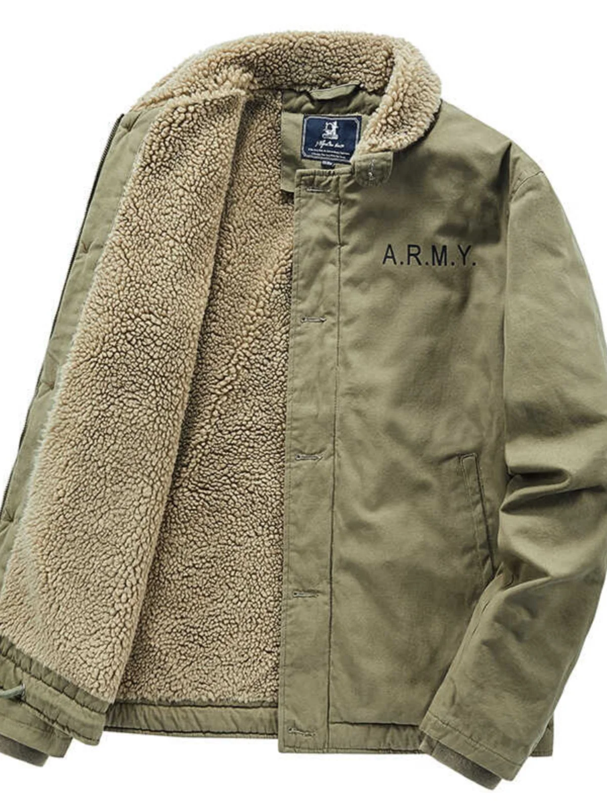 

Мужская бархатная куртка Lamb Velvet Jaet с воротником из искусственного меха на подкладке из хлопка, рабочая одежда в американском стиле, теплое пальто Faion Ci...