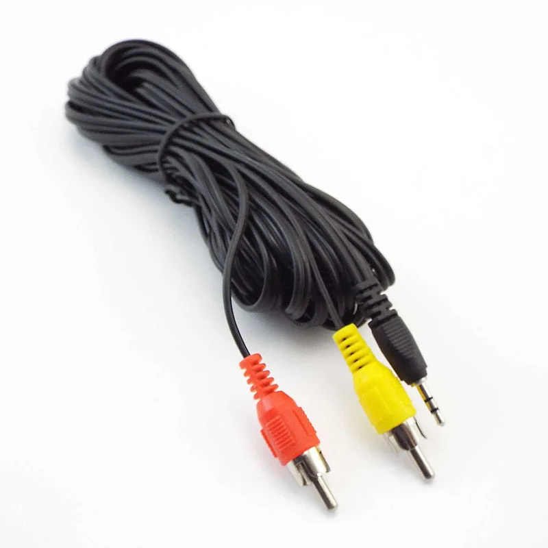 1PC 2.5mm wtyk męski na podwójny 2 męski kabel RCA PC rozdzielacz Audio na 2 kable Audio RCA Q1