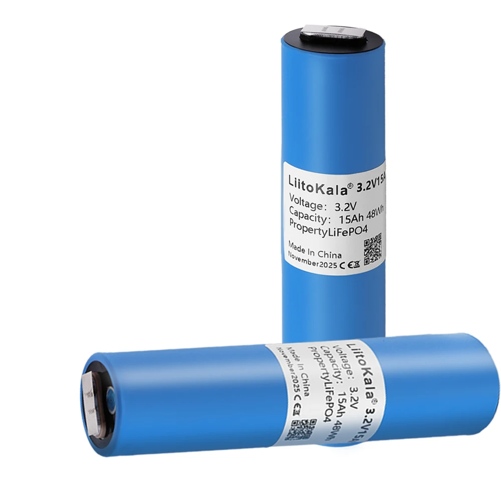 1-6pcs LiitoKala 33140 3.2v 15Ah lifepo4 lithium batteries 3.2V Cells for diy 12v 24v e bike e-scooter power tools Battery pack