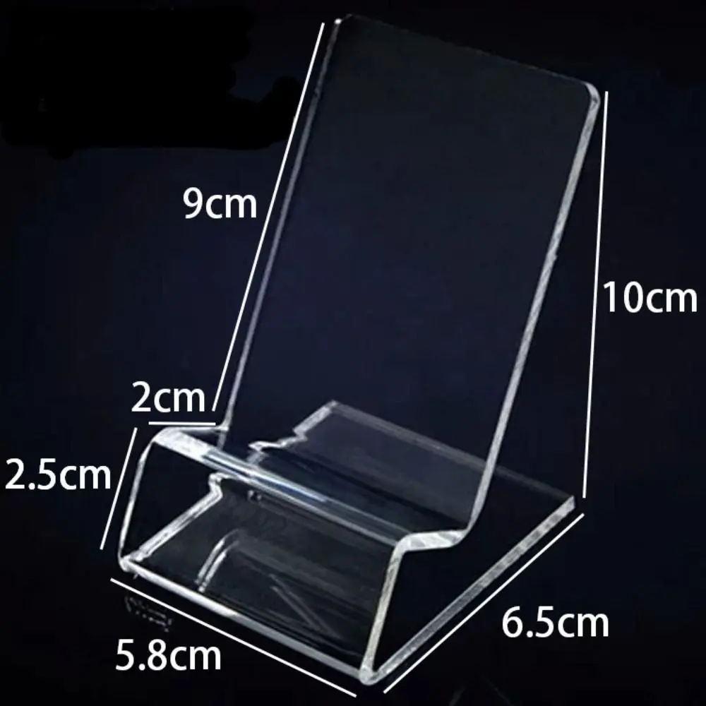 New Portable Acrylic Phone Holder Transparent Rack Stand Display Stand Desk Organizers Office Accessories Cell Phone Holder