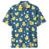 3D Printed Pattern Hawaiian Shirt - Quirky Duck Design