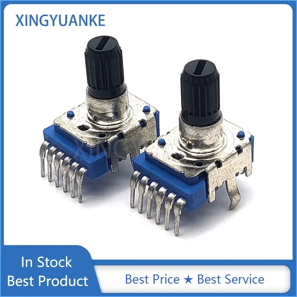 2PCS E3100 Speaker A10K B50K Flower Shaft Length 13MM Volume Adjustment Switch A103 B503 Bass Potentiometer 6-Pin