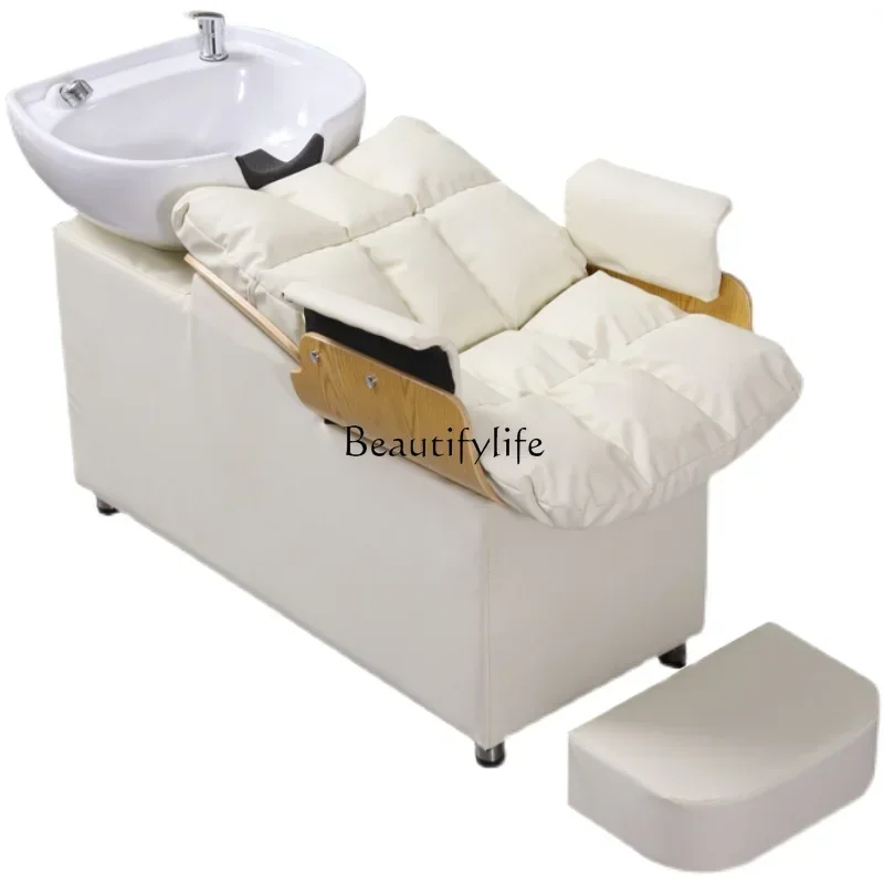 

ld 30 High-End Barber Shop Shampoo Chair Head Massage Lying Half Cosmetology Shop for Hair Salon