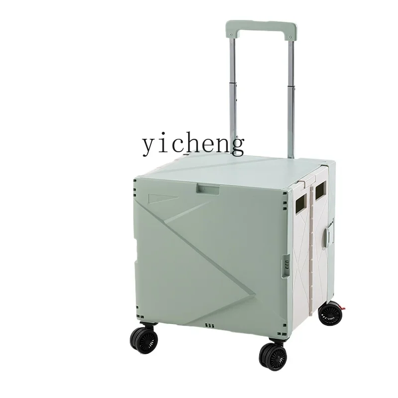 TQH small pull cart pick up and take express trolley portable folding shopping cart pull rod trailer household light pull goods