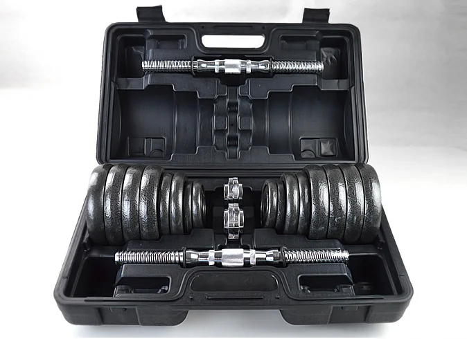 2026 Hot Selling Black Baking Varnish Gym Dumbbells 30kg Adjustable Dumbbell Setpromote sales