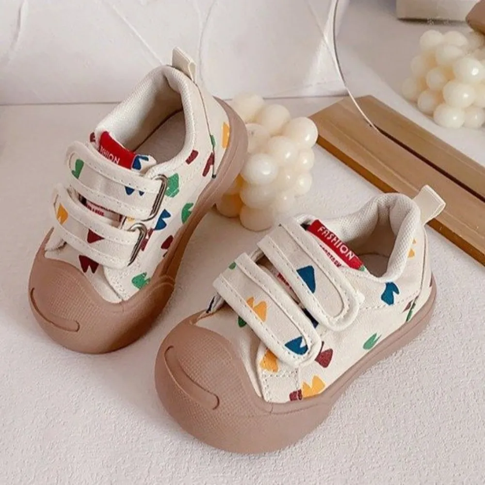 New Arrival Children Spring Autumn Cavans Shoes Girl Fashion Colorful White Soft Casual Shoes Kids School All Matching XZ267