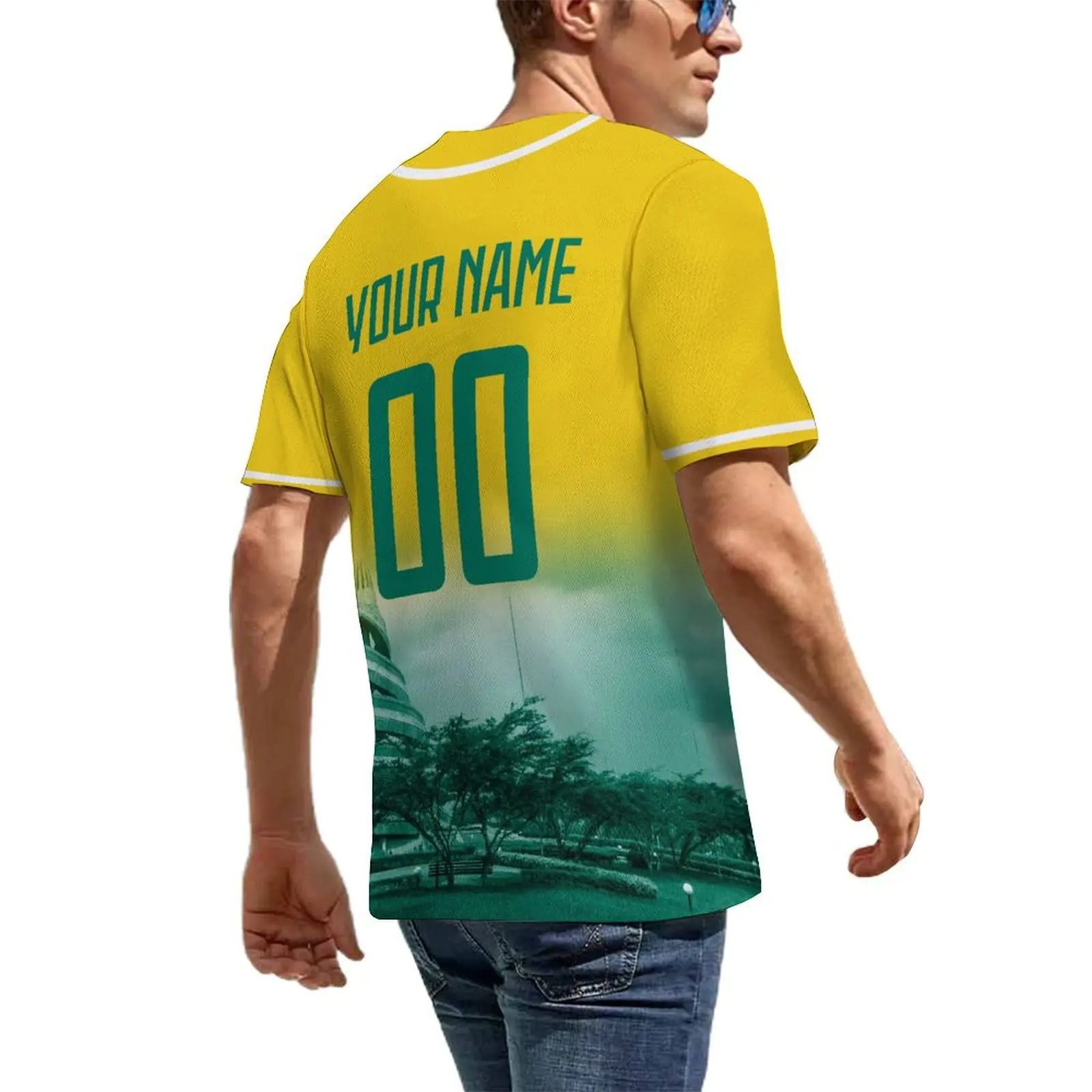 Kamerūno futbolo marškiniai su miesto dizainu - alternate angle