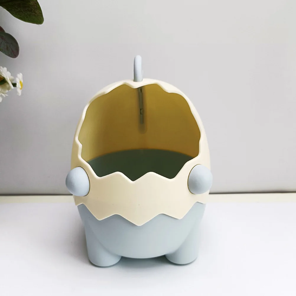 

Dinosaur Egg Pen Holder Blue Cartoon Desk Organizer Large Capacity Pencil Container Office Supplies Student Stationery