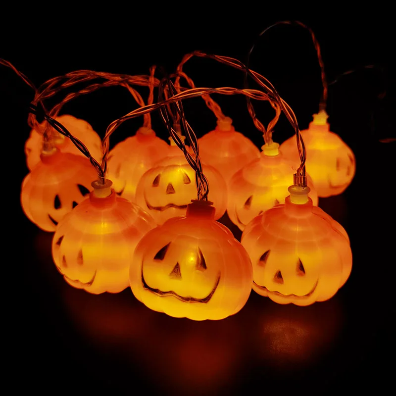 150CM Halloween 10LED String Lights Horror Atmosphere Lamp Pumpkin Ghost Skeletons Lights For Home Decor Halloween Decoration