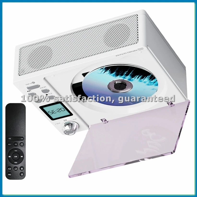 Portable Bluetooth Retro CD Clayer, Dual Speakers, Hifi Sound Quality, Supports USB/TF Card/FM Audio Speaker CD Player B-A69M